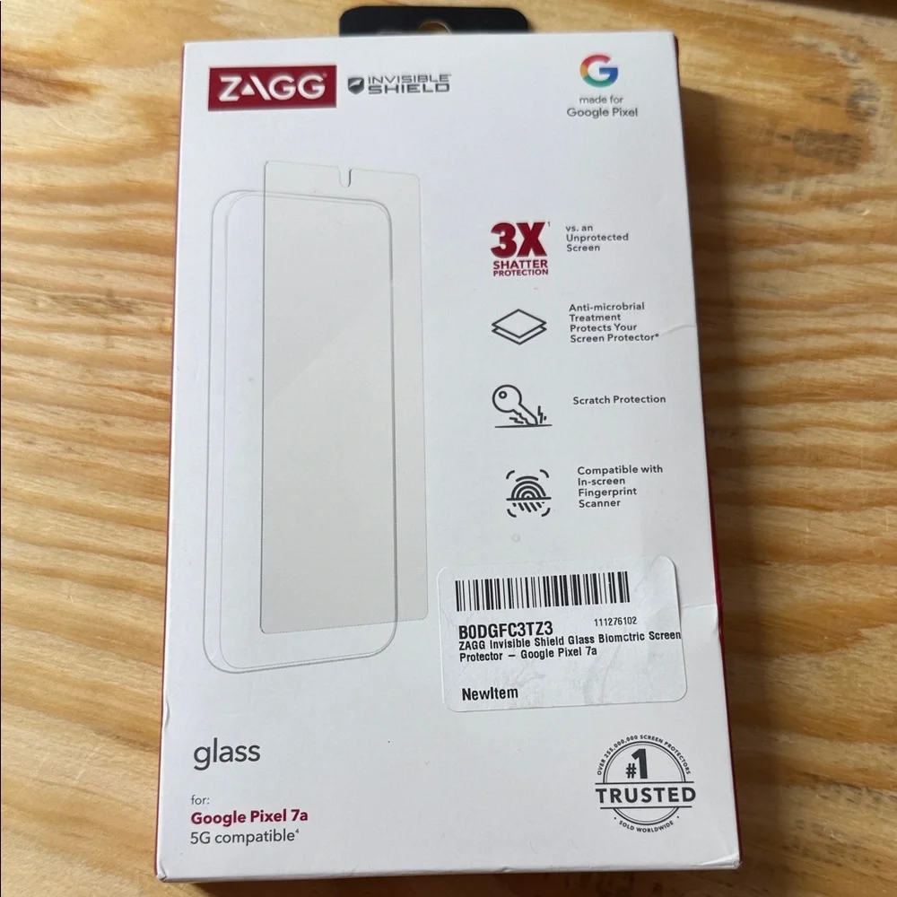 ZAGG InvisibleShield Glass Screen Protector for Google Pixel 7a - White